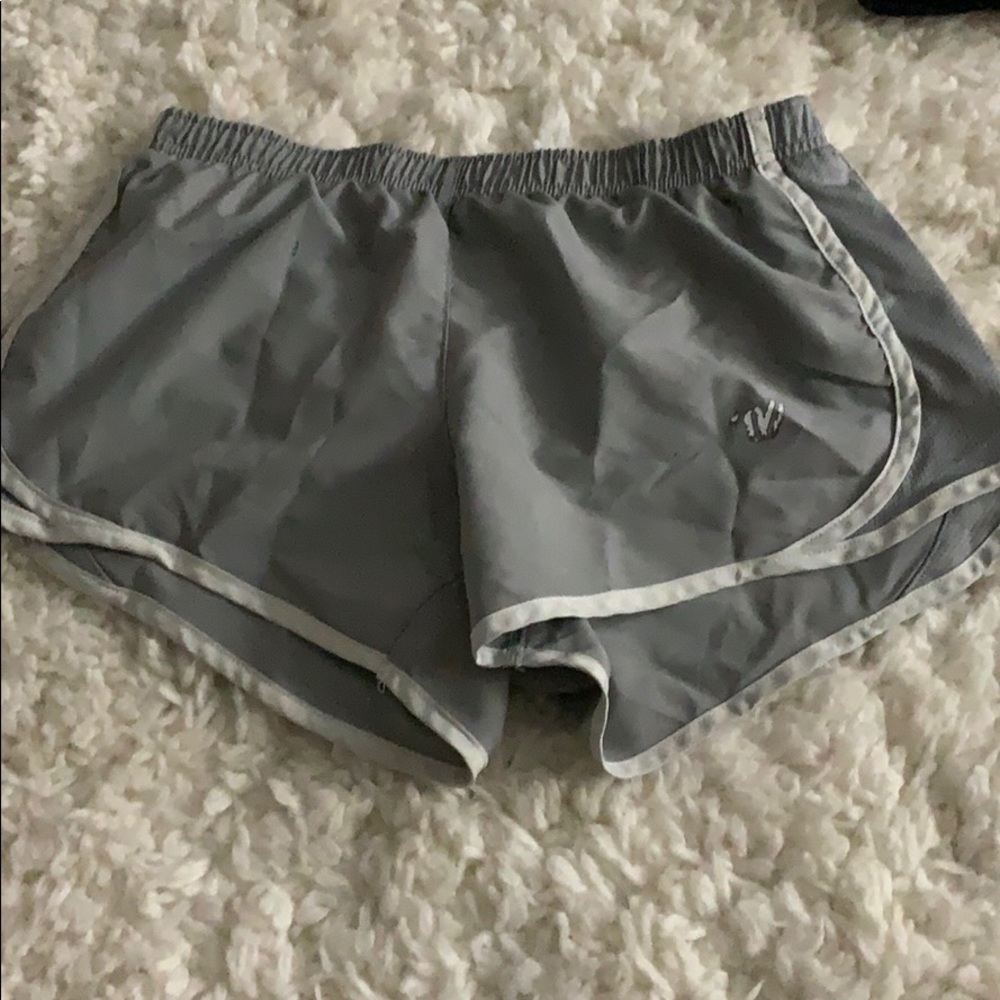 Grey Varsity shorts.